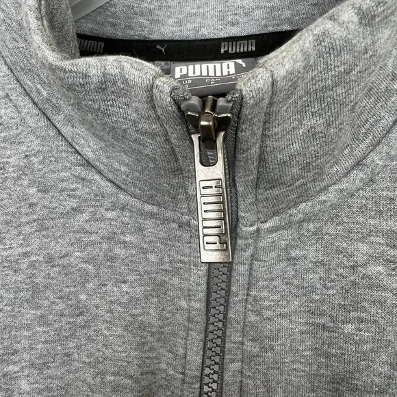 PUMA Full Zip Fleece Track Jacket Grey Size Small - Picture 8 of 14